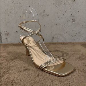 Lulu's Gold Strappy Heels